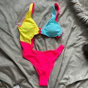 Shein one piece bathing suit with cut out